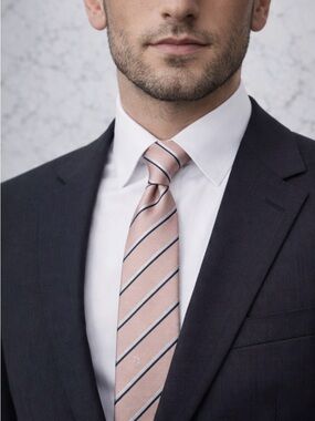 Vintage Christian Dior Tie – Pink Stripe (Unisex Designer)